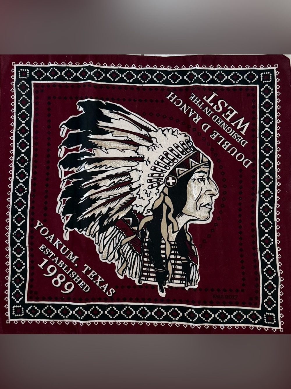 New Double D Ranch Wear Western Native Chief Scarf Bandana